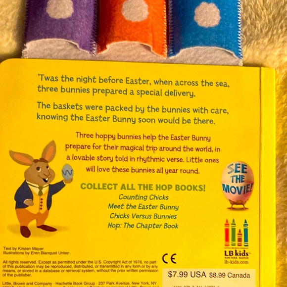 EUC Hoppy Bunnies Book,based movie HOP, Universal Pictures,interactive, Like new - Picture 6 of 7